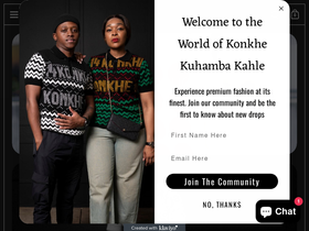 konkhe.co.za homepage screenshot