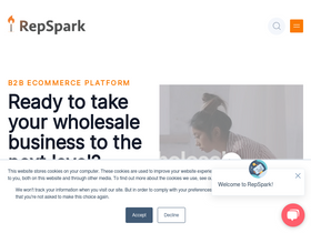 'repspark.com' screenshot