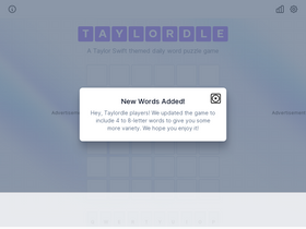 'taylordle.org' screenshot