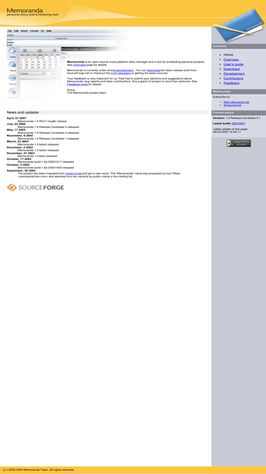 memoranda.sourceforge.net