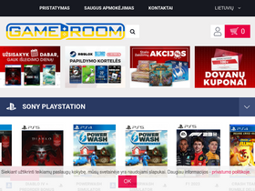 'gameroom.lt' screenshot