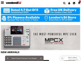 'westenddj.co.uk' screenshot