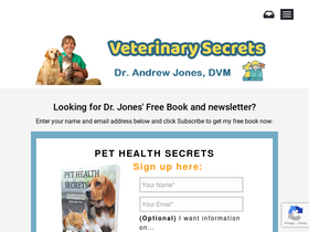 'veterinarysecrets.com' screenshot
