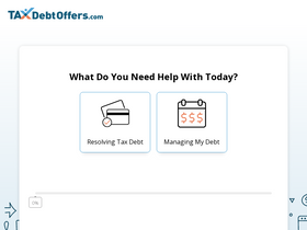'taxdebtoffers.com' screenshot