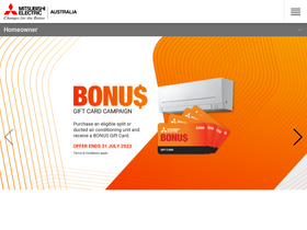 'mitsubishielectric.com.au' screenshot