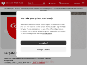'colgatepalmolive.com' screenshot
