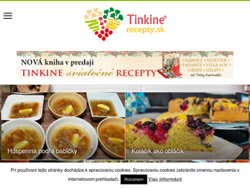 'tinkinerecepty.sk' screenshot