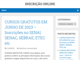 'inscricaoonline.net.br' screenshot