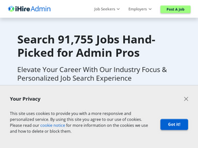 'ihireadmin.com' screenshot