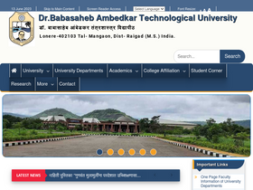 'dbatu.ac.in' screenshot