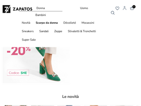 'zappatos.it' screenshot