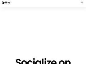 'hivesocial.app' screenshot