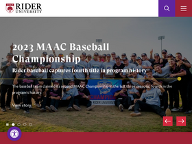 'rider.edu' screenshot