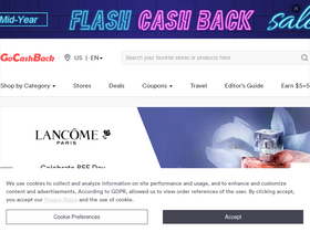 'gocashback.com' screenshot