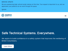 'technicalsafetybc.ca' screenshot