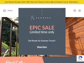 'samsaraluggage.com' screenshot
