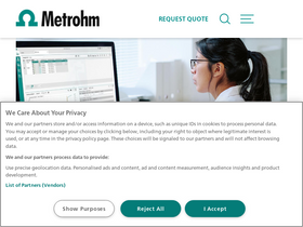 'metrohm.com' screenshot