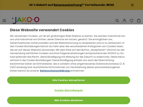 'jako-o.com' screenshot