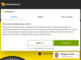 'pneumatiky.cz' screenshot