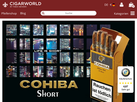 'cigarworld.de' screenshot