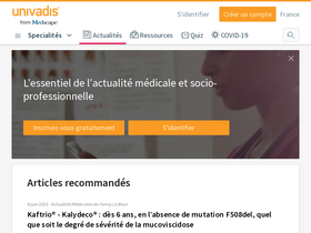 'univadis.fr' screenshot