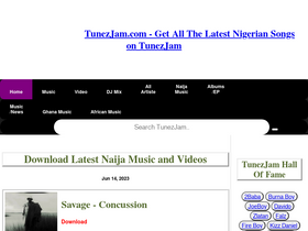 'tunezjam.com' screenshot