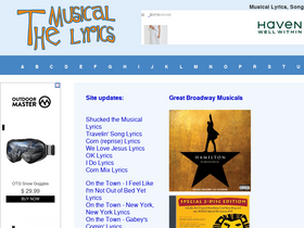 'themusicallyrics.com' screenshot