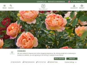 'davidaustinroses.com' screenshot