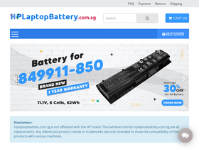 'hplaptopbattery.com.sg' screenshot