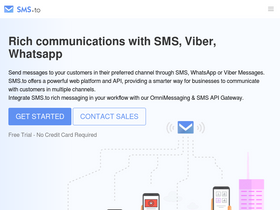 'sms.to' screenshot