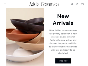 addisceramics.com homepage screenshot