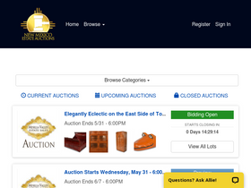 'nmestateauctions.com' screenshot