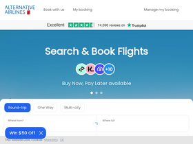 'alternativeairlines.com' screenshot