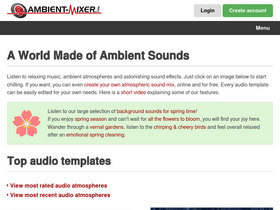 'ambient-mixer.com' screenshot