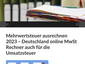 'mehrwertsteuerrechner.de' screenshot