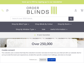 'orderblinds.co.uk' screenshot