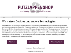 putzlappenshop.de homepage screenshot