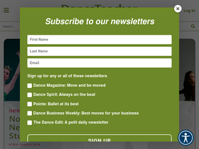'dance-teacher.com' screenshot