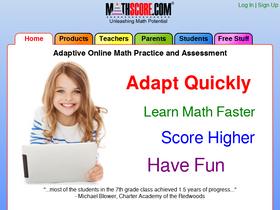 'mathscore.com' screenshot