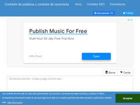 'contadordepalabras.com' screenshot