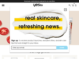 Yes To website screenshot
