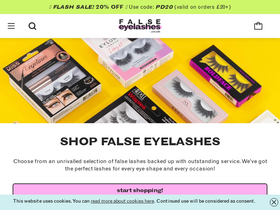 'falseeyelashes.co.uk' screenshot