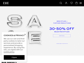 cue.com homepage screenshot
