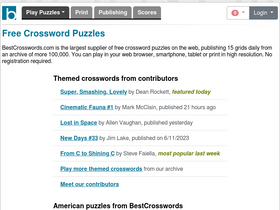 'bestcrosswords.com' screenshot