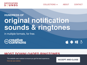 'notificationsounds.com' screenshot