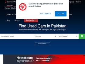 'pakwheels.com' screenshot
