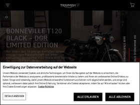 'triumphmotorcycles.de' screenshot