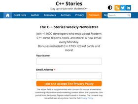 'cppstories.com' screenshot