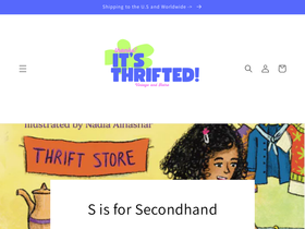 thanksitsthriftedshop.com homepage screenshot
