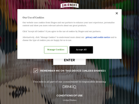 'smirnoff.com' screenshot